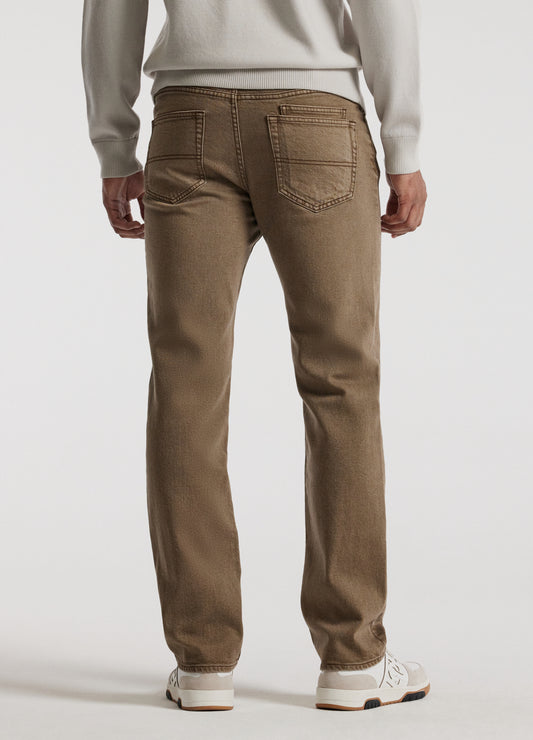 Straight Fit Tinted Jeans Sand
