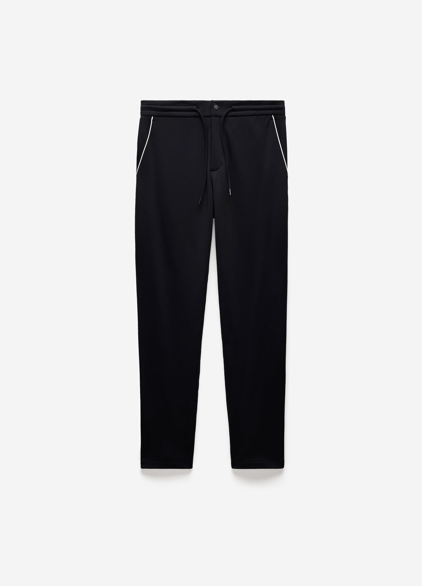 Contrast Jersey Track Pants Black