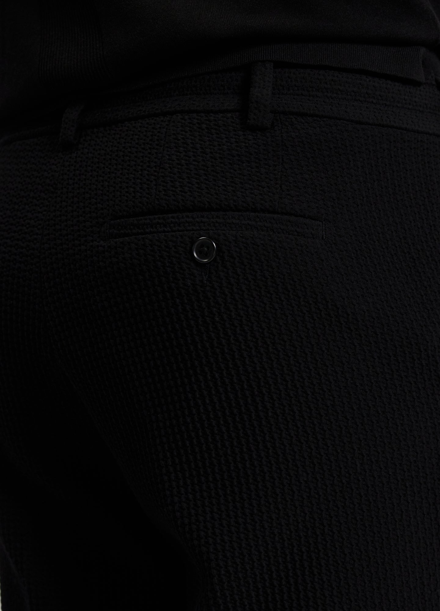 Textured Pants Black