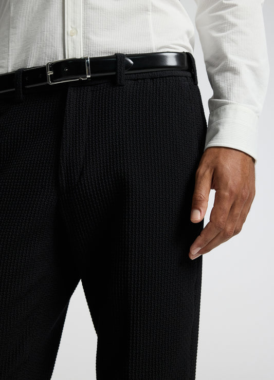 Textured Pants Black