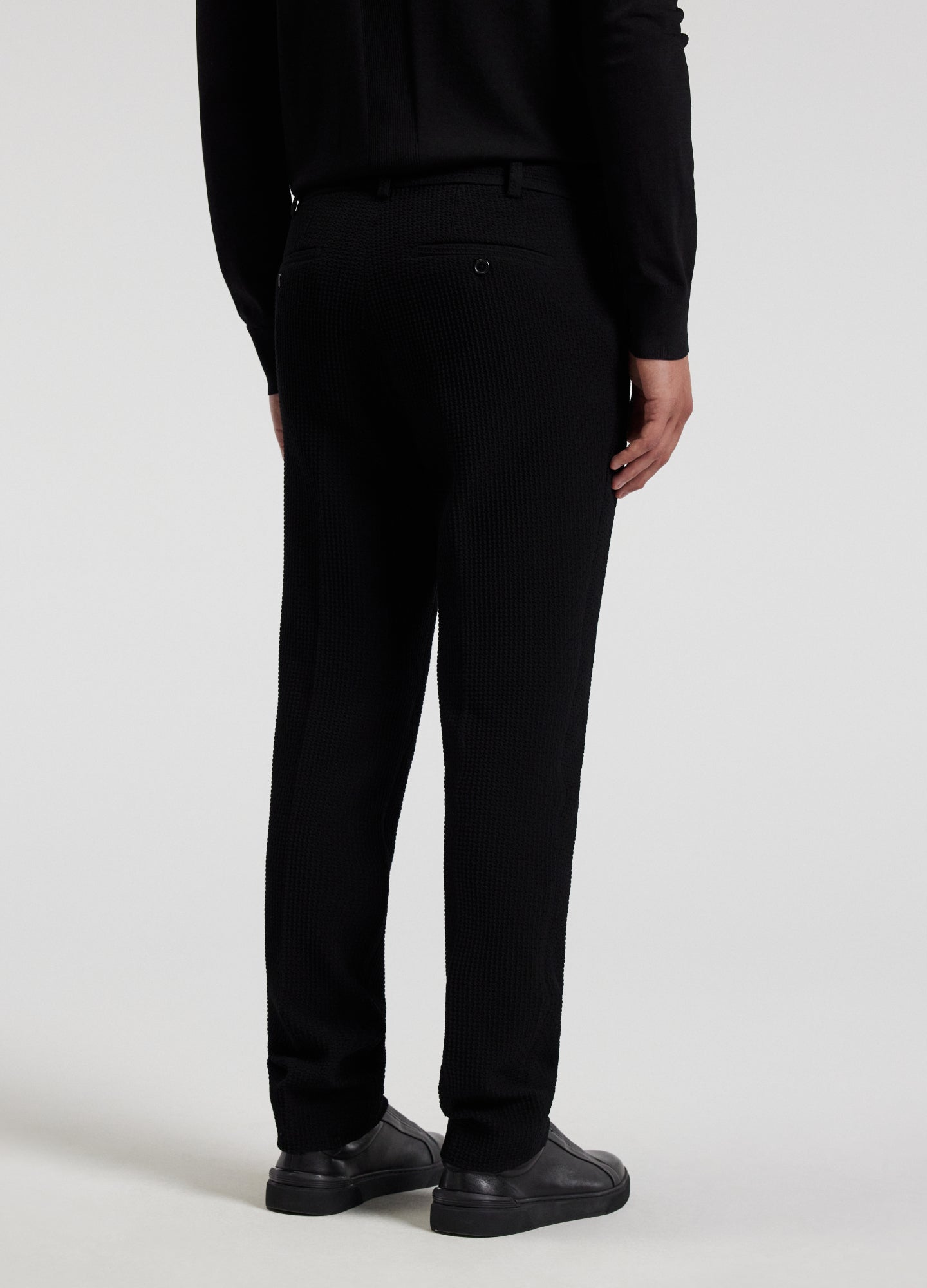 Textured Pants Black
