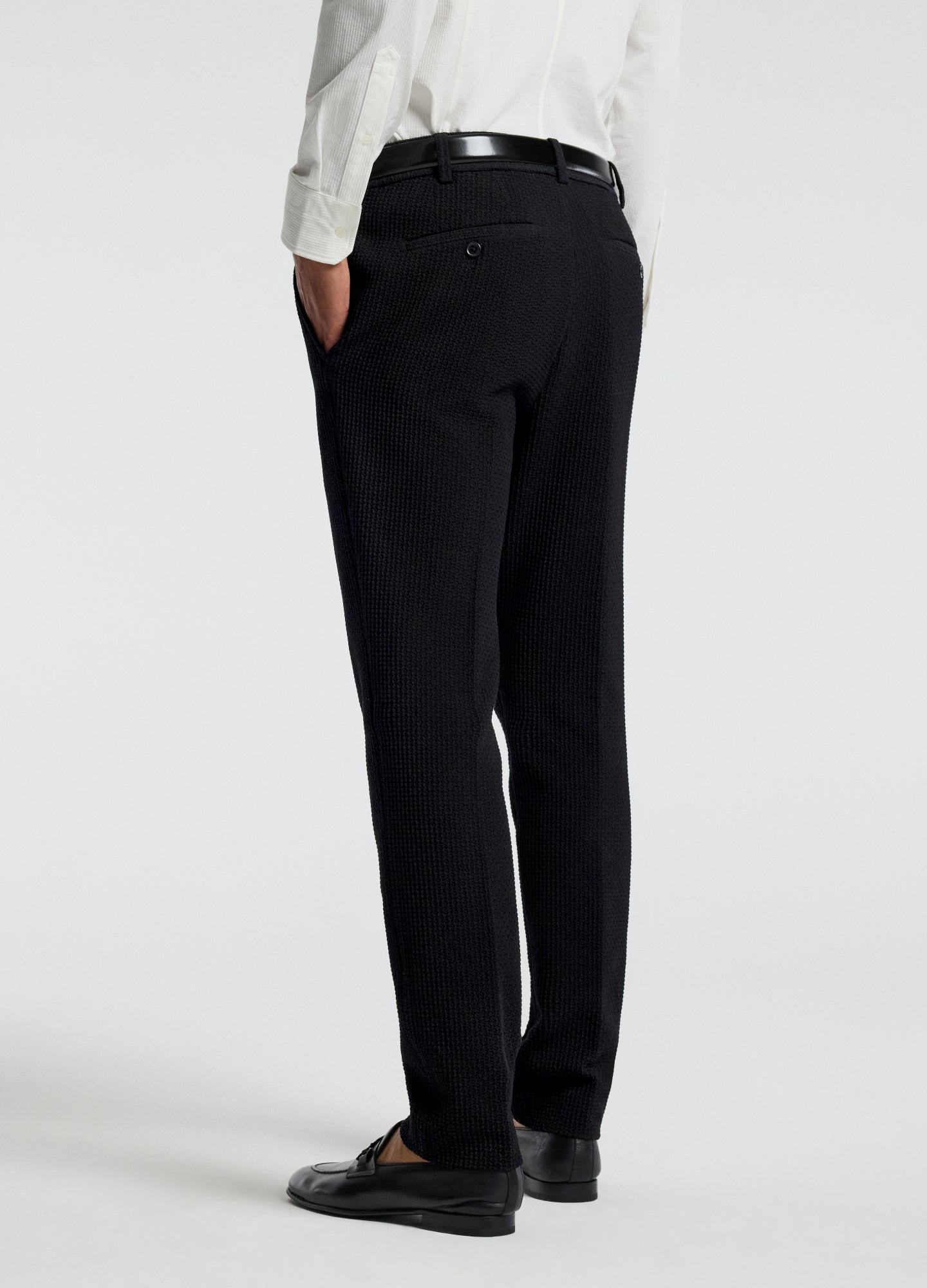 Textured Pants Black