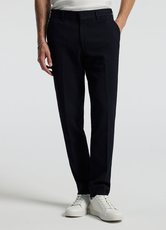 Herringbone Jacquard Pants Navy