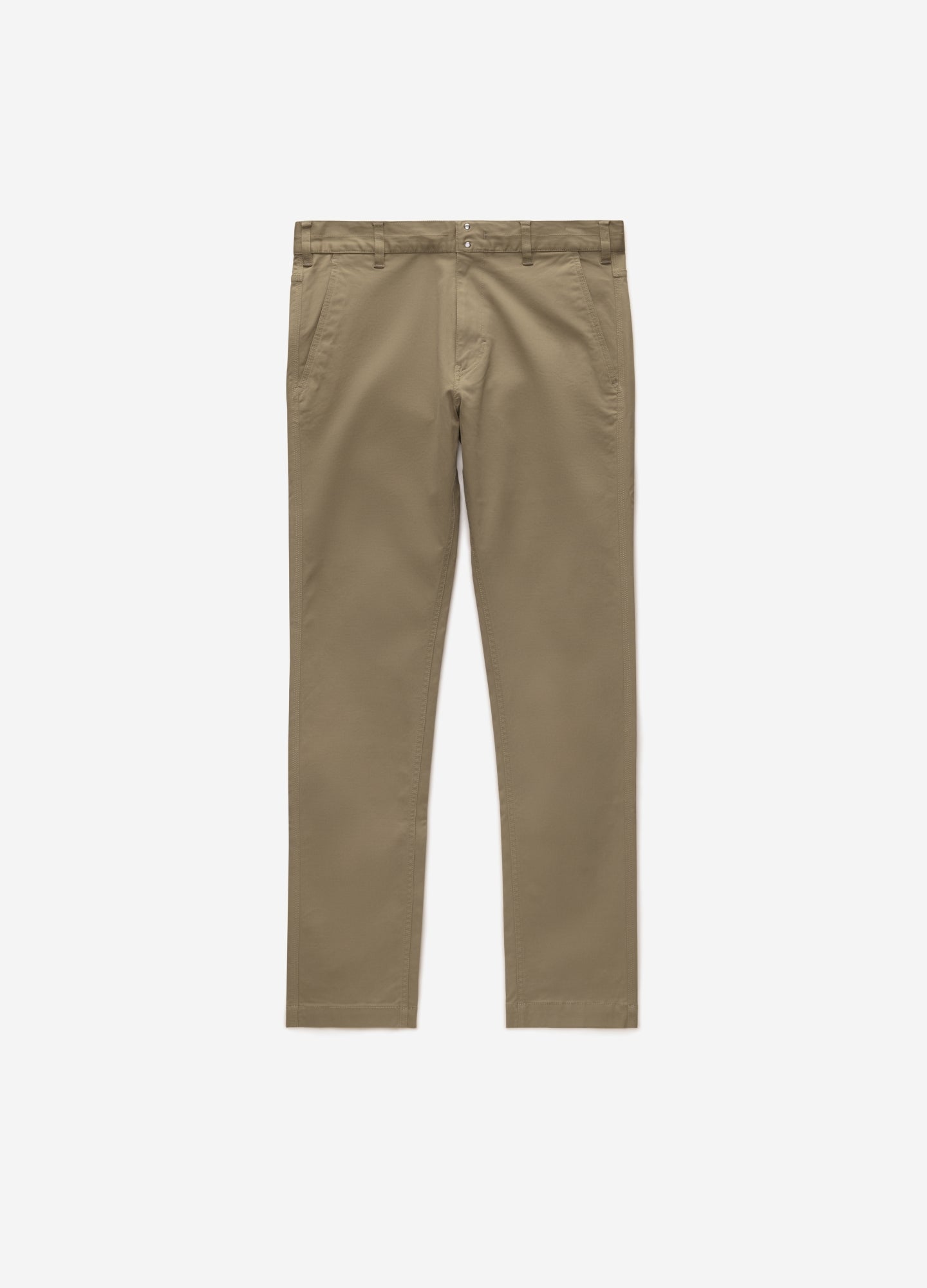 Slim Cotton Lyocell Chino Pants Walnut