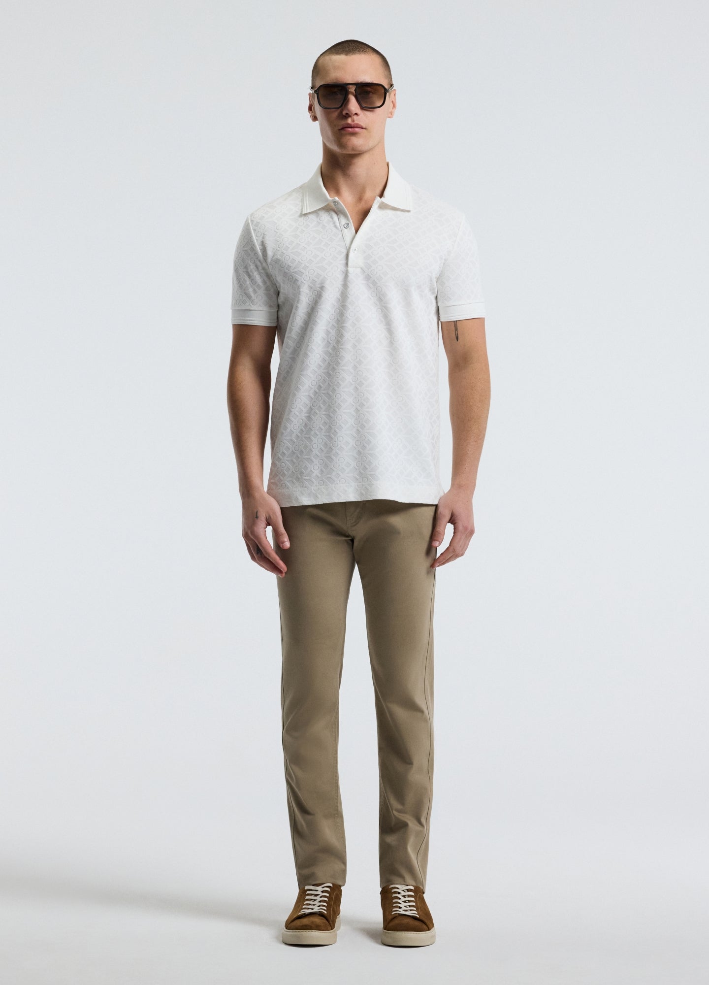Slim Cotton Lyocell Chino Pants Walnut