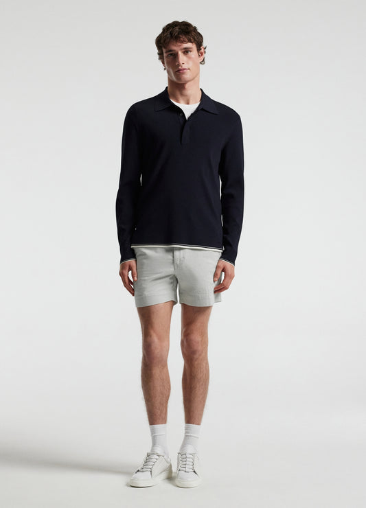 Dobby Denim Shorts Almond