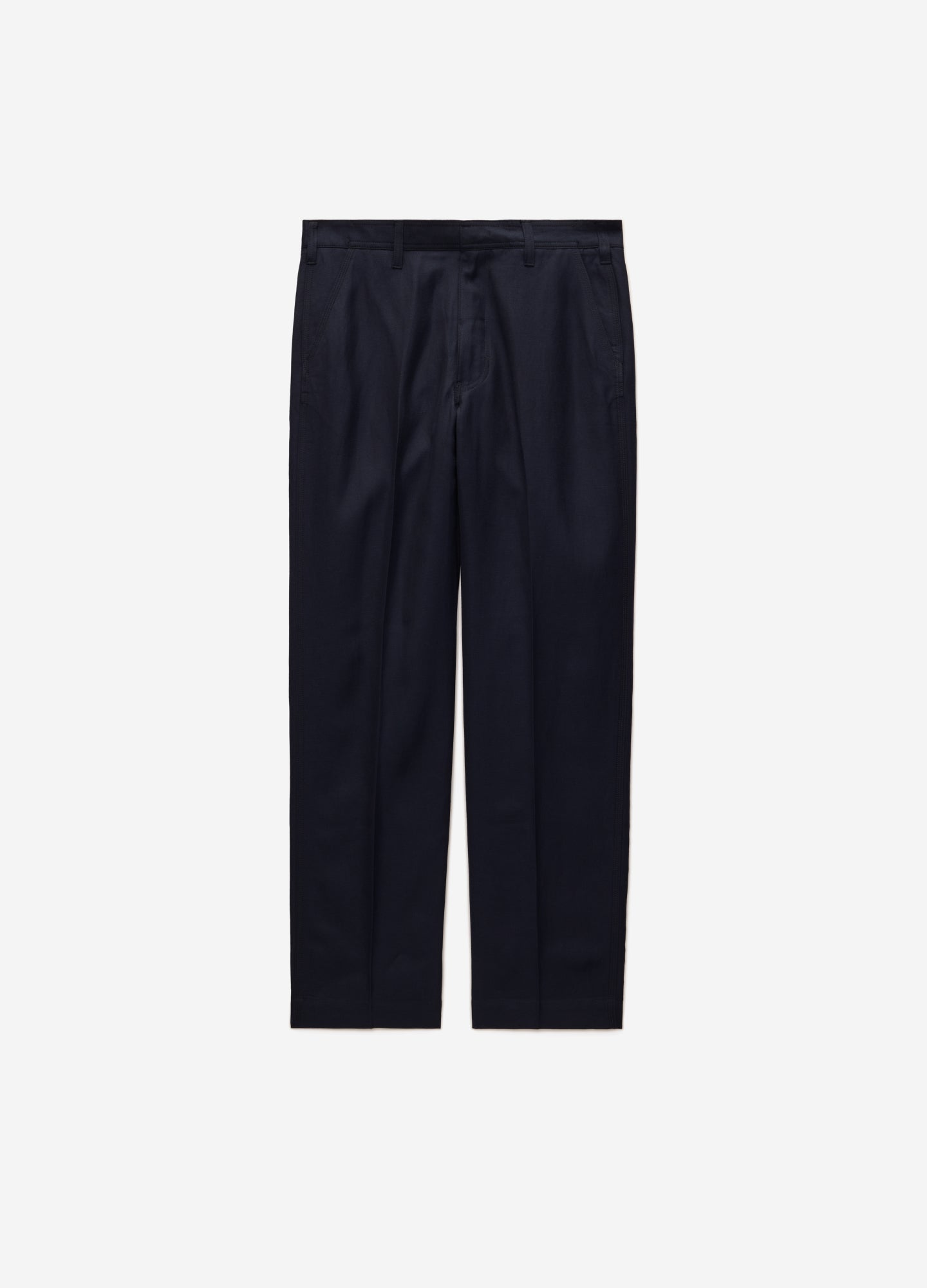 Linen Blend Loose Fit Pants Navy