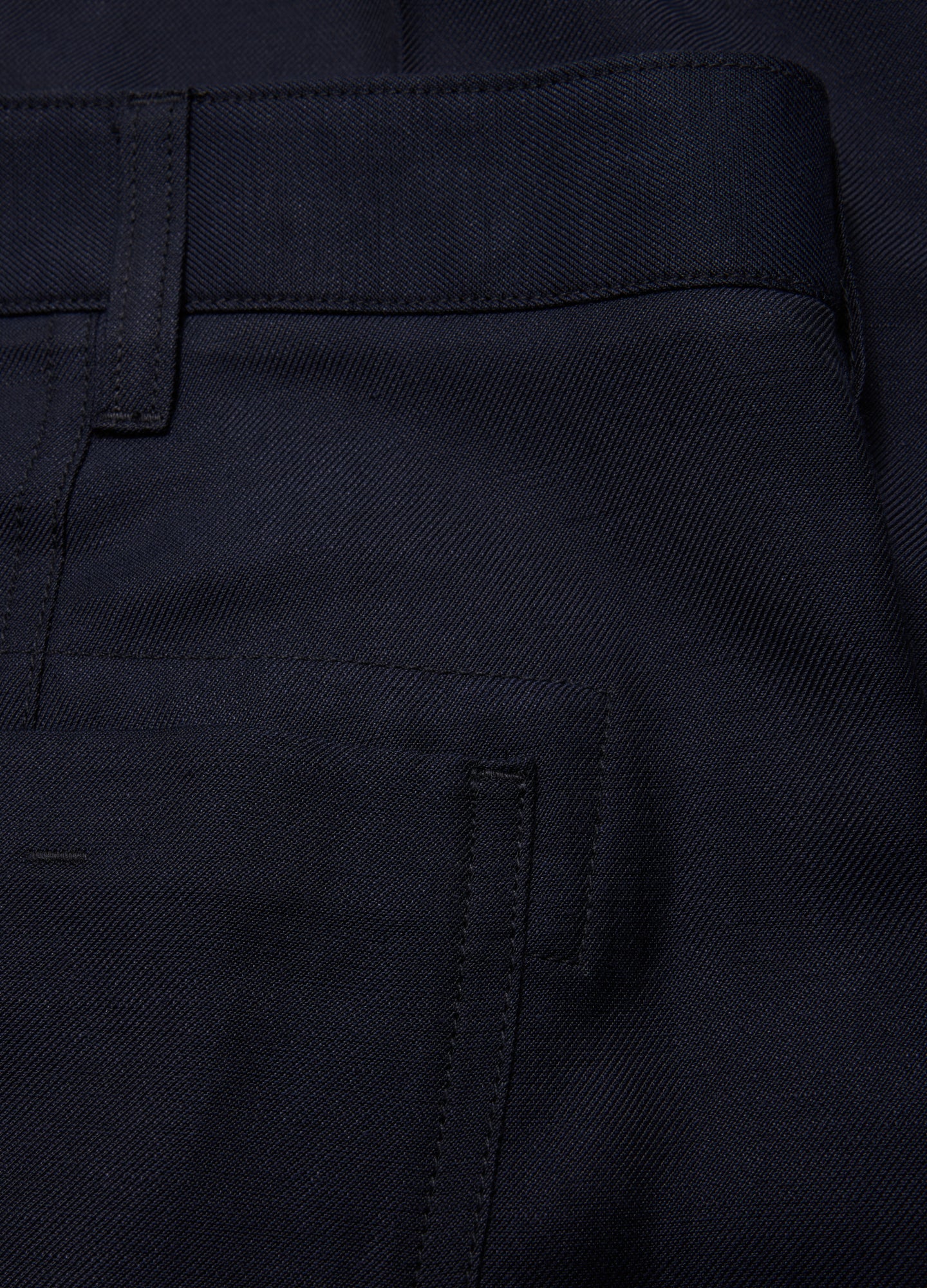 Linen Blend Loose Fit Pants Navy