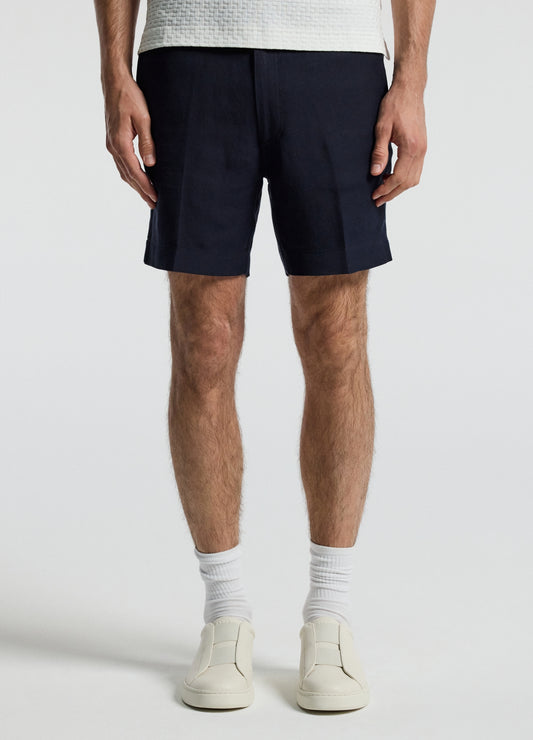 Linen Blend Shorts Navy