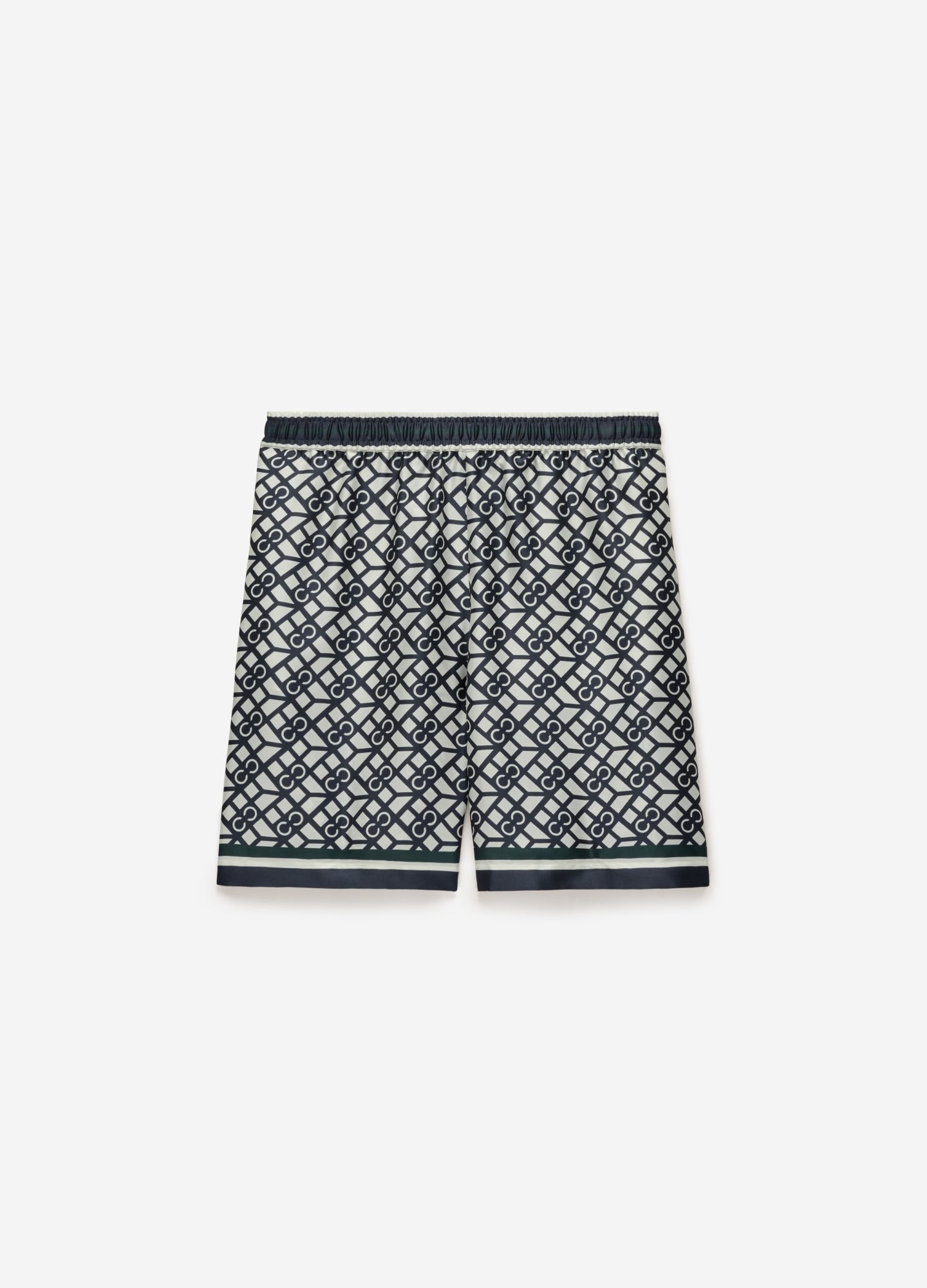 Monogram Scarf Print Shorts Navy