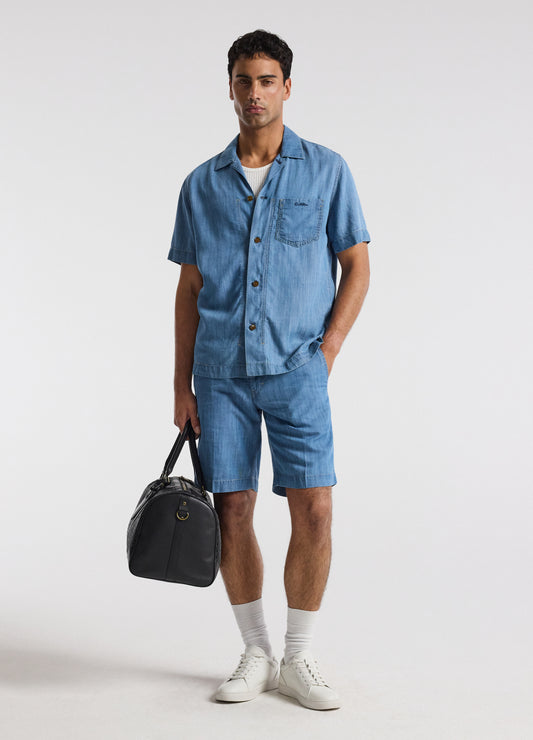Fluid Denim Shorts Blue