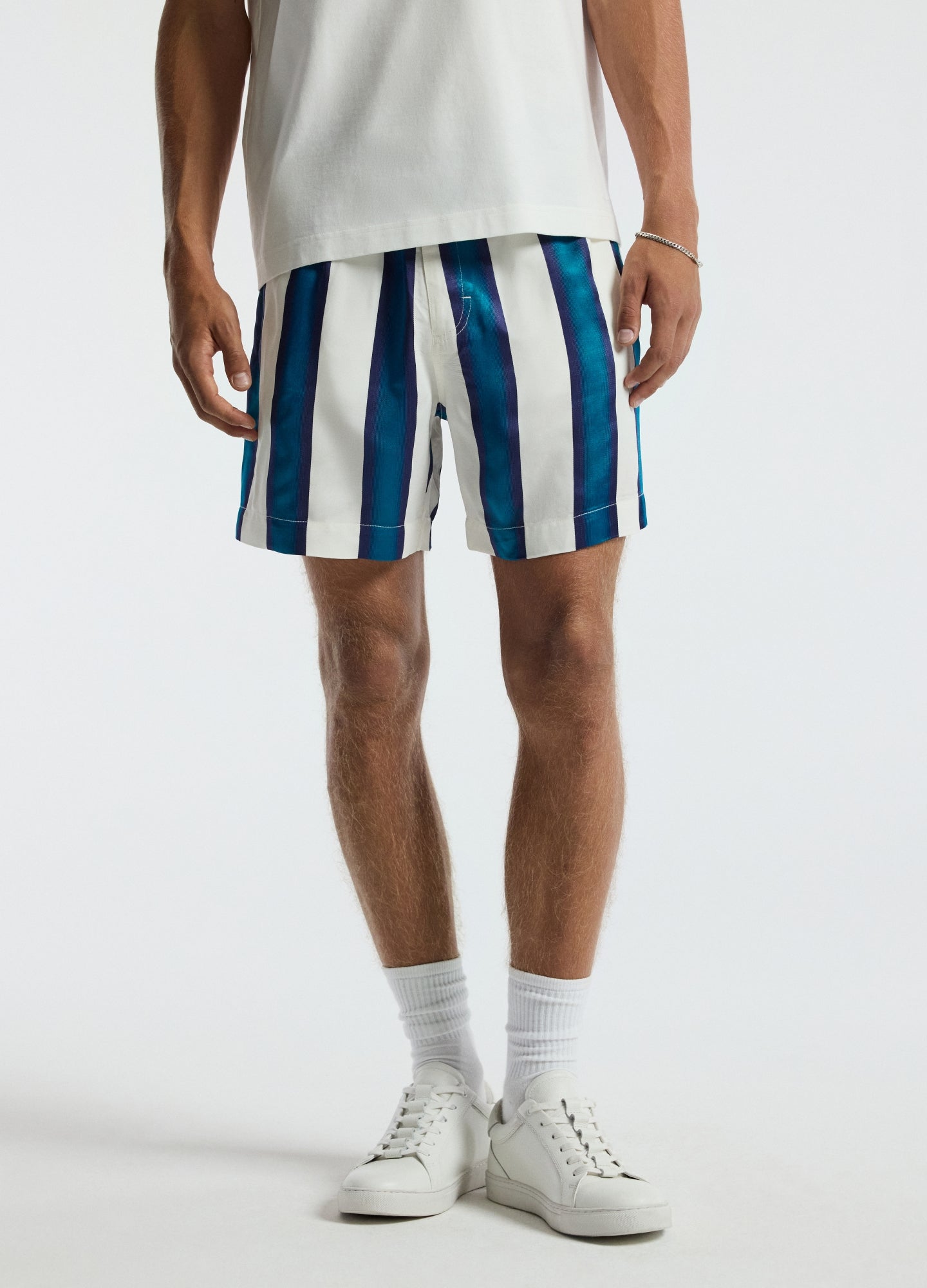 Ombre Stripe Shorts Pacific