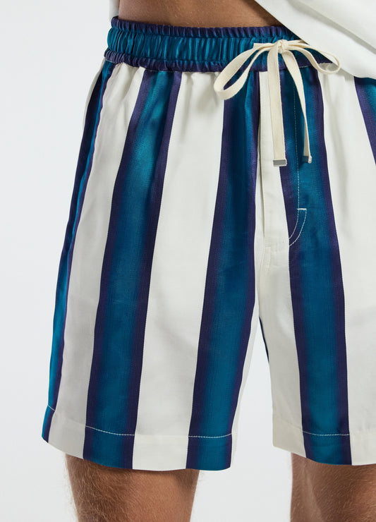 Ombre Stripe Shorts Pacific