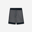 Panelled Stripe Knit Shorts Navy