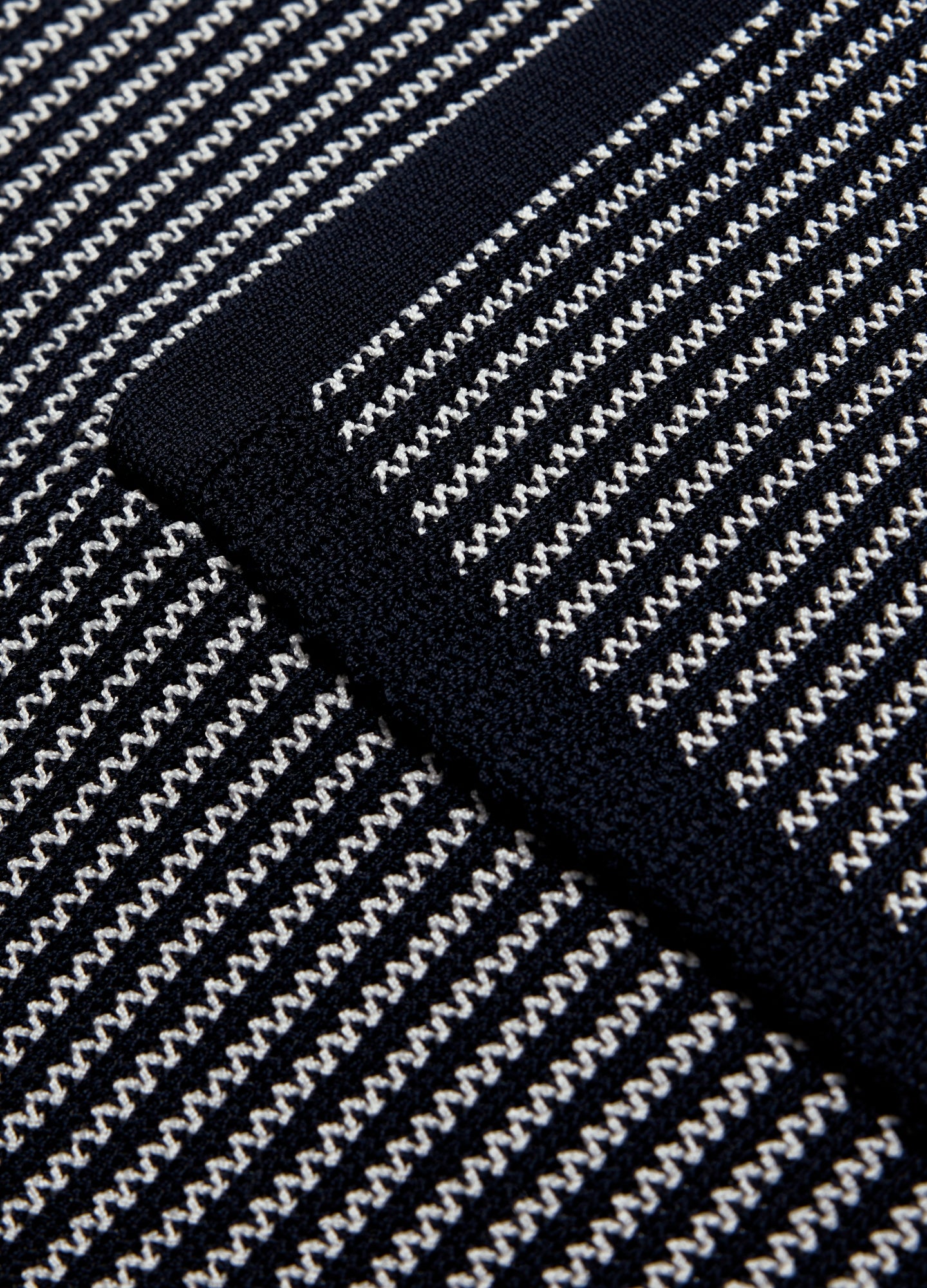 Panelled Stripe Knit Shorts Navy