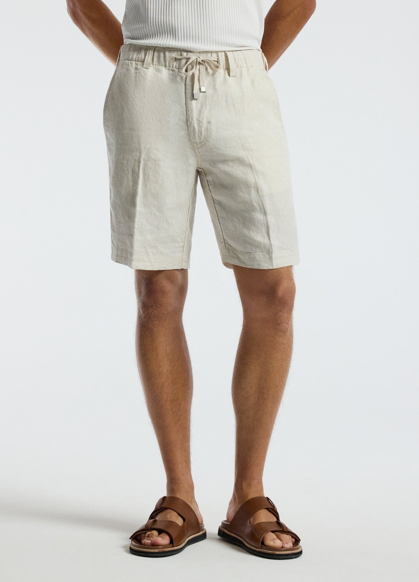 Washed Linen Shorts Natural