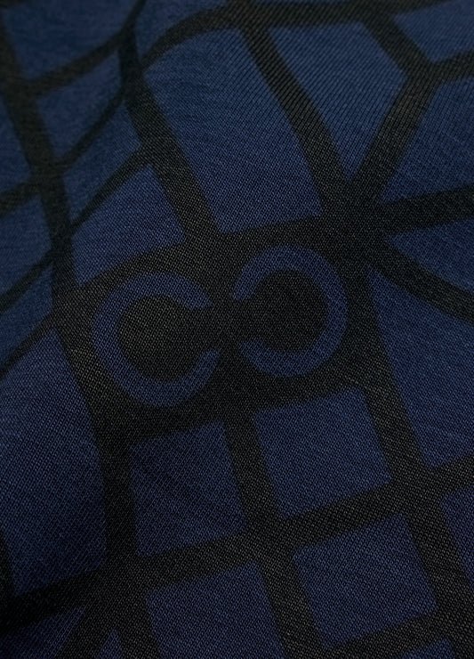 Monogram Print Sweatshorts Mid Blue