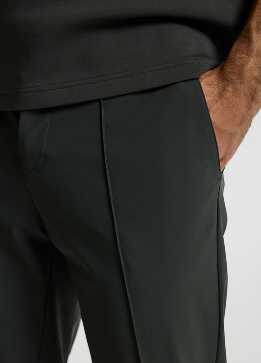 Technical Knit Pintucked Pants Khaki