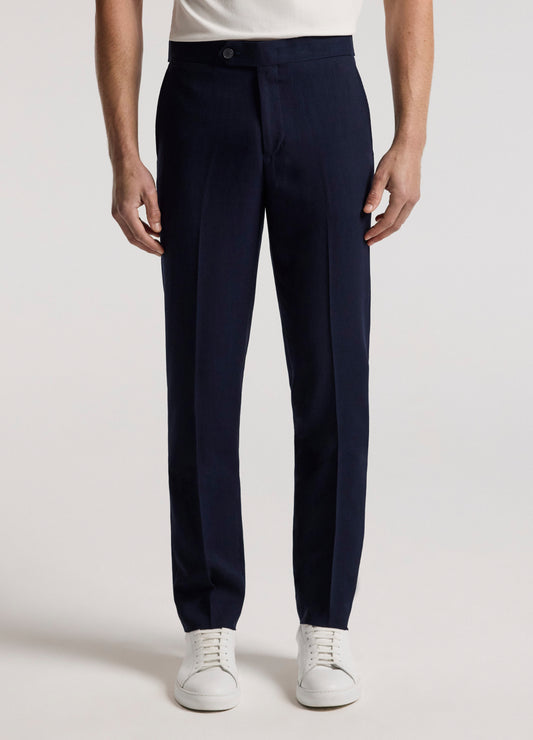 Slim Stretch Textured Pants Navy