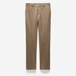 Tailored Stretch Cotton Linen Pants Taupe