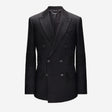 Lace Panel Double Breasted Jacket Black