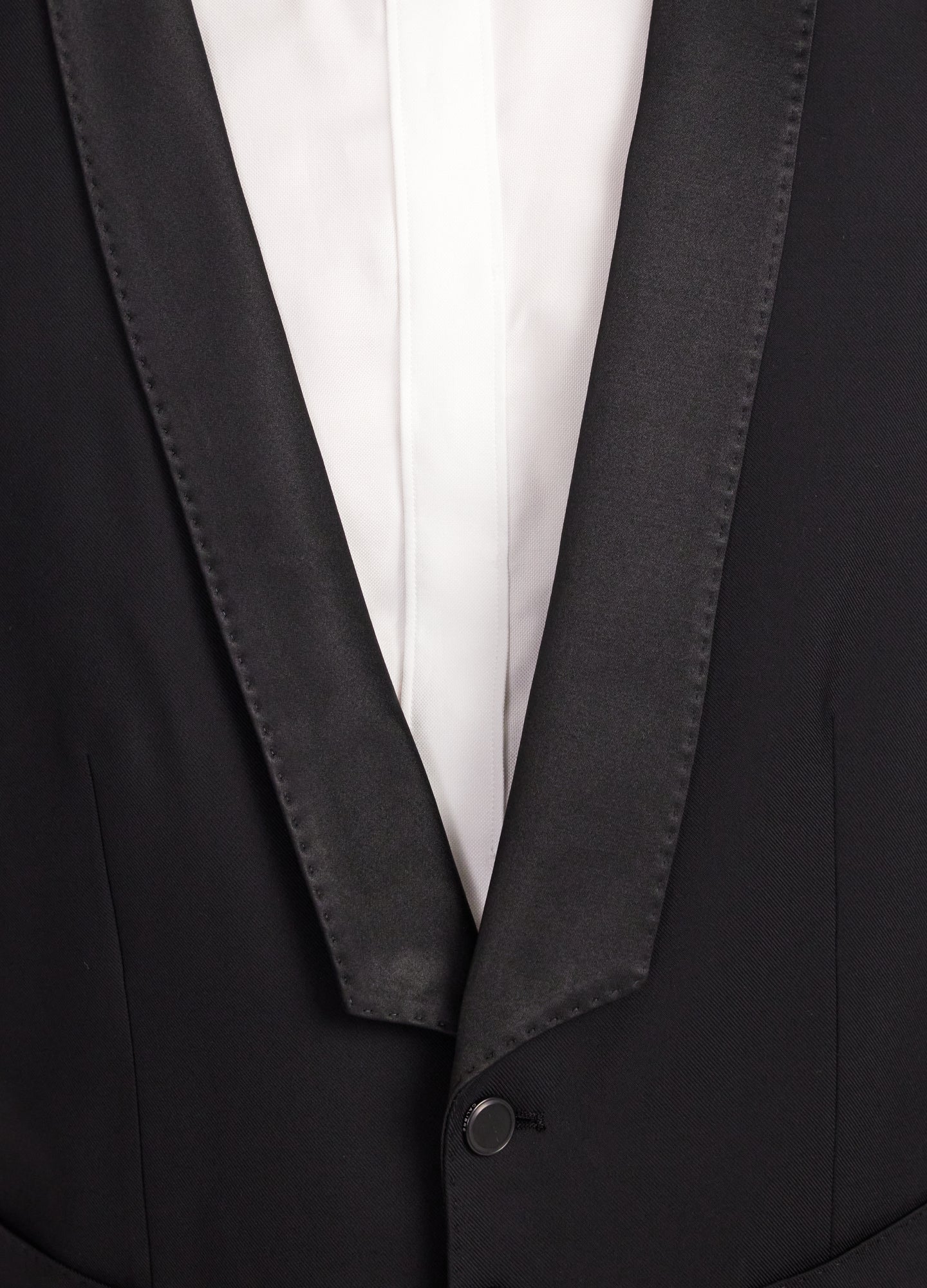 Satin Lapel Waistcoat Black