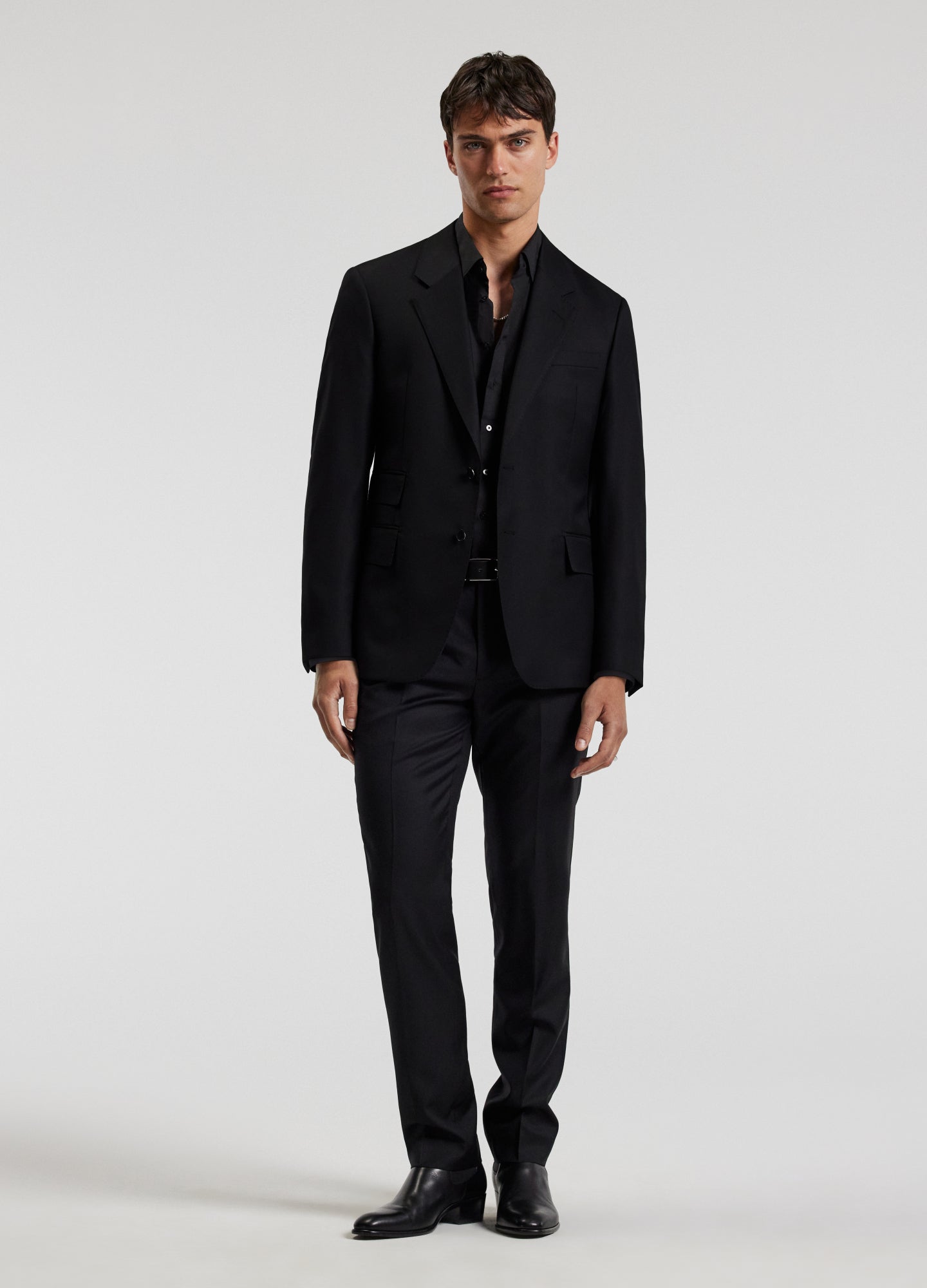 Wool Suit Pants Black