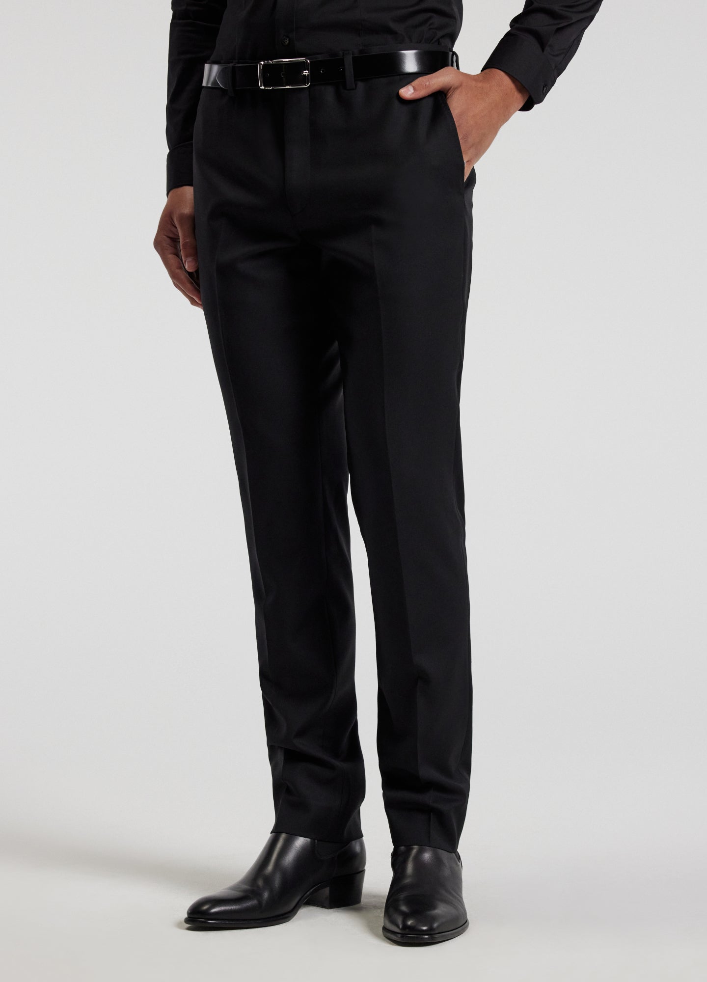 Wool Suit Pants Black