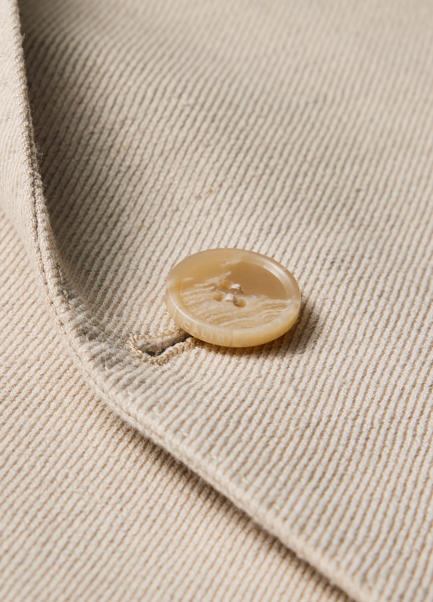 Linen Cotton Twill Suit Pants Natural