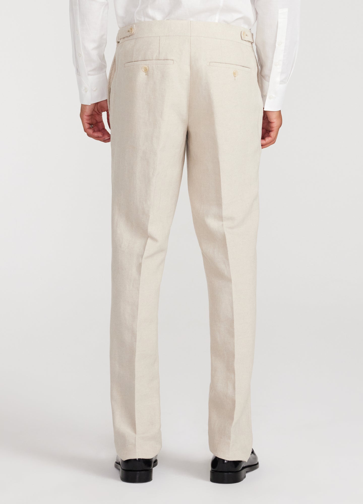 Linen Cotton Twill Suit Pants Natural