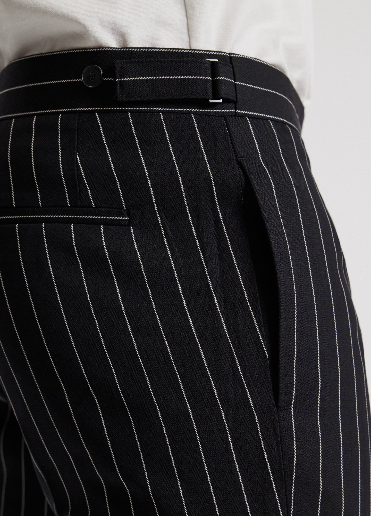 Pinstripe Pants Black