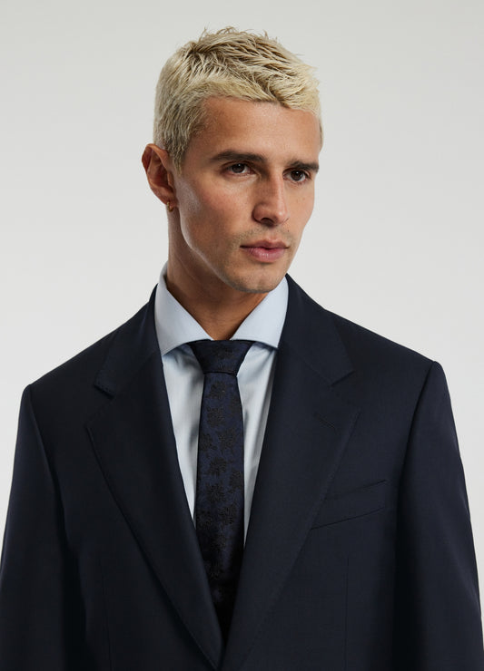 Wool Twill Suit Jacket Navy