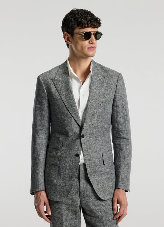 Melange Linen Suit Jacket Iron