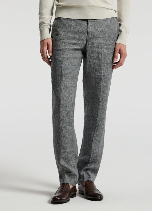 Melange Linen Suit Pants Iron