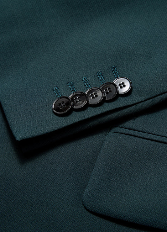 Double Crepe Suit Jacket Hunter Green