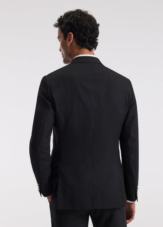 Wool Double-Breasted Blazer Black