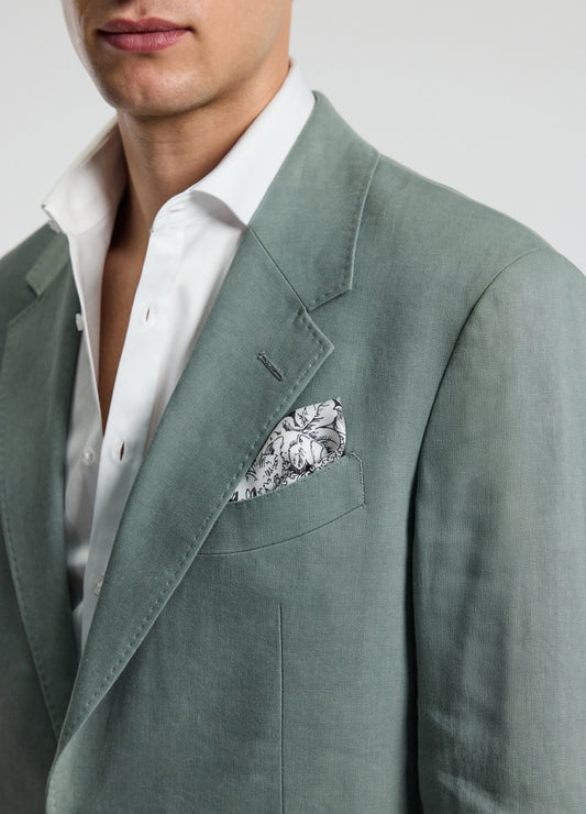Stretch Linen Suit Jacket Neo Green