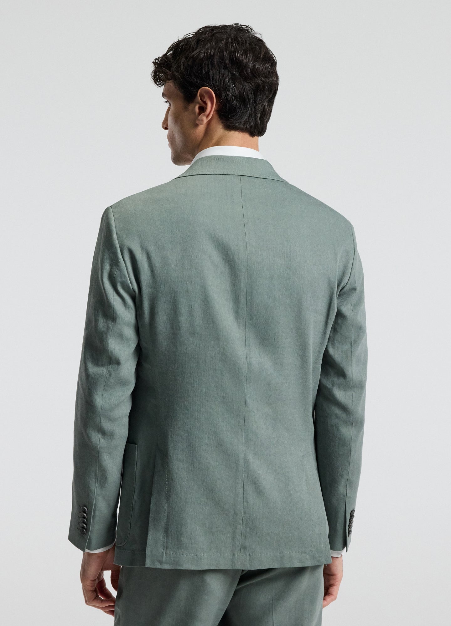 Stretch Linen Suit Jacket Neo Green