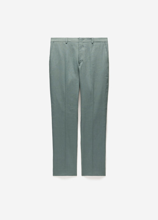 Stretch Linen Suit Pants Neo Green