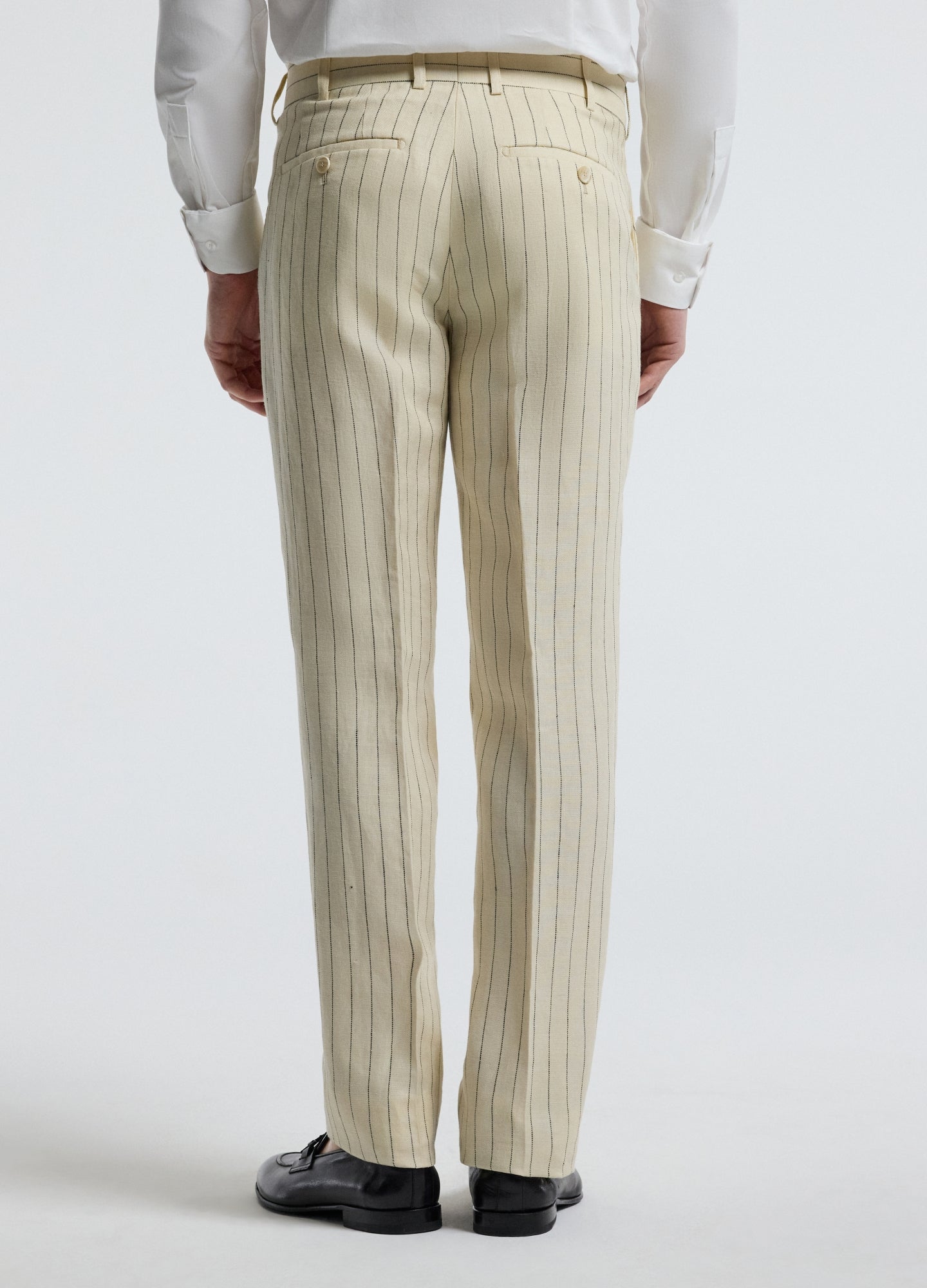 Striped Suit Pants Bone