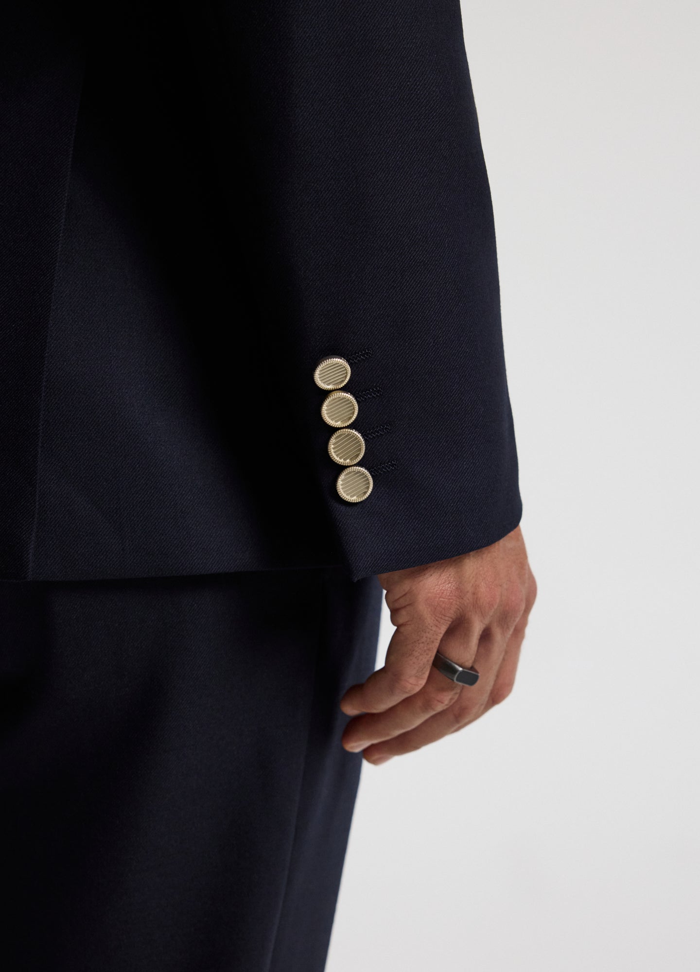 Tailored Wool Blazer Navy