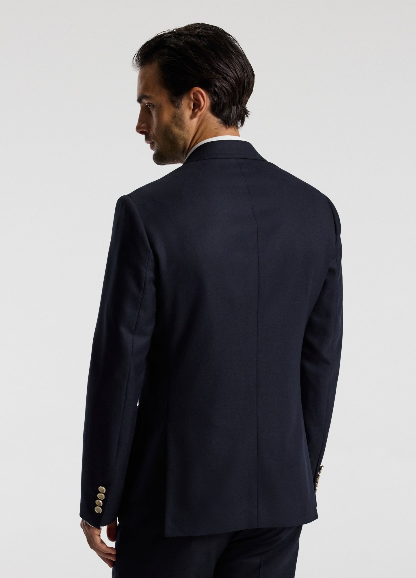 Tailored Wool Blazer Navy