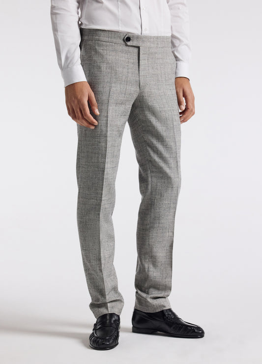 Crossweave Suit Pants Silver