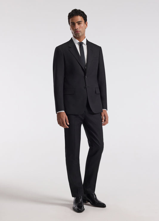 Wool Twill Suit Jacket Black