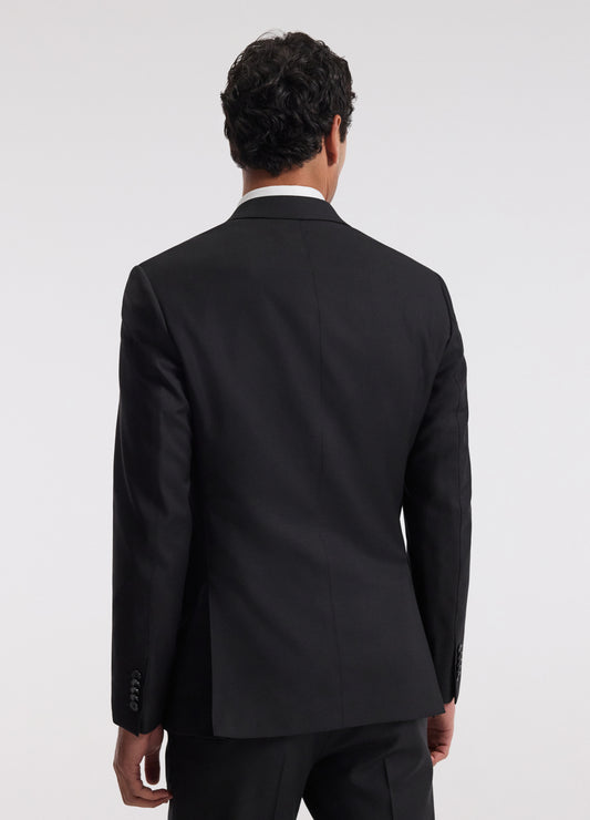 Wool Twill Suit Jacket Black