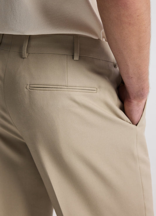 Straight Leg Wool Pants Sand
