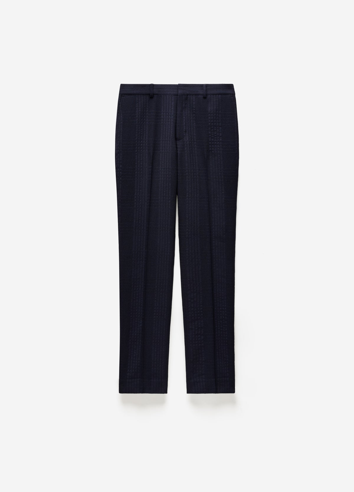Tailored Shadow Check Suit Pants Navy