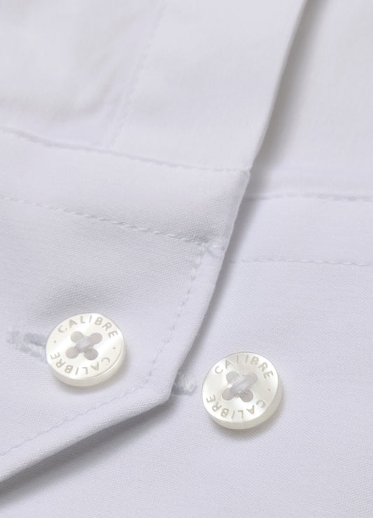 Stretch Cotton Poplin Shirt White