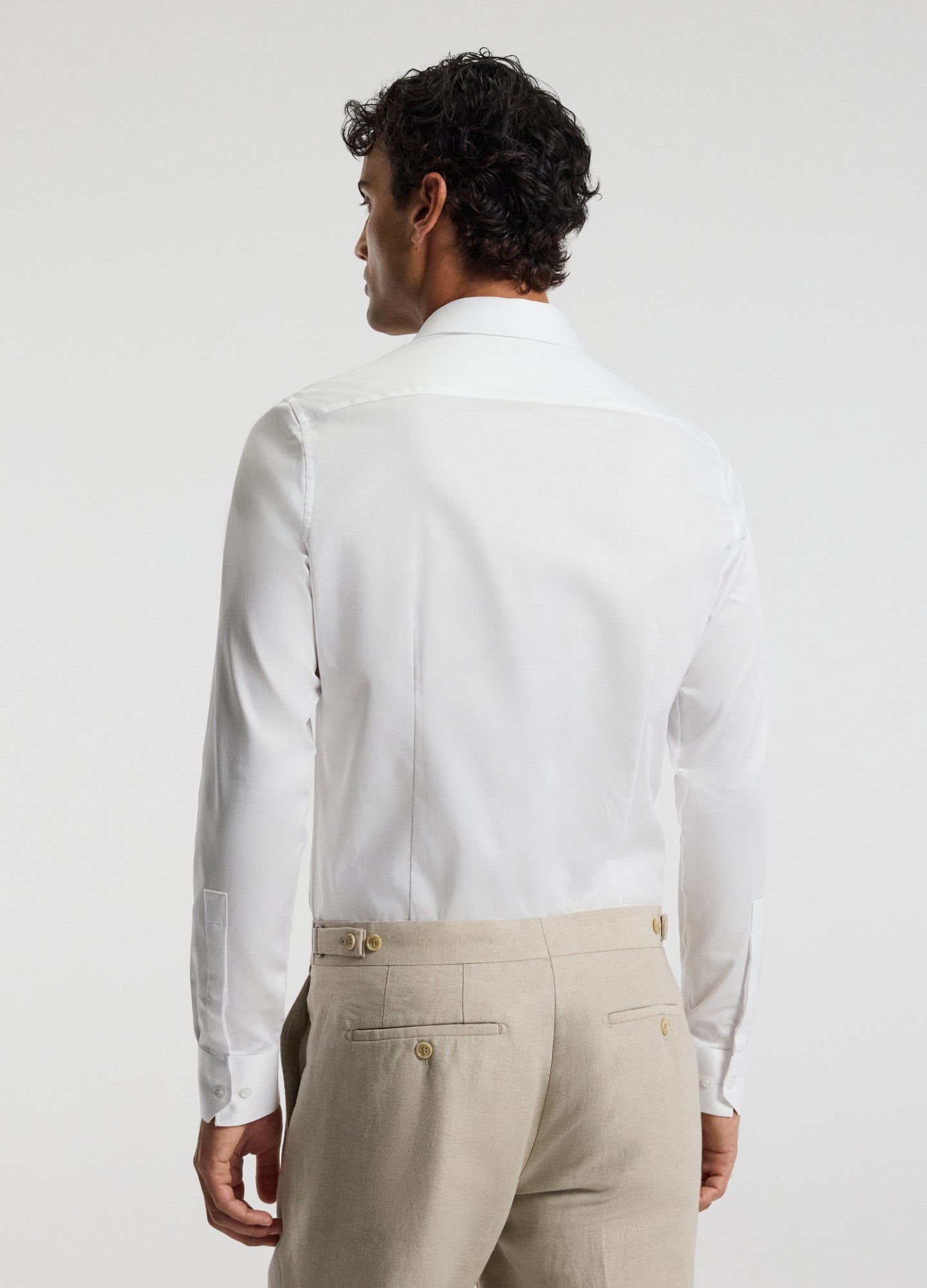 Signature Tailored Twill Shirt White