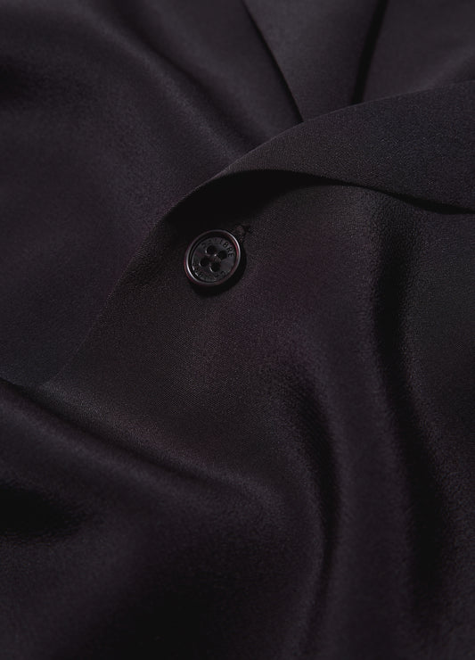 Camp Collar Silk Shirt Currant